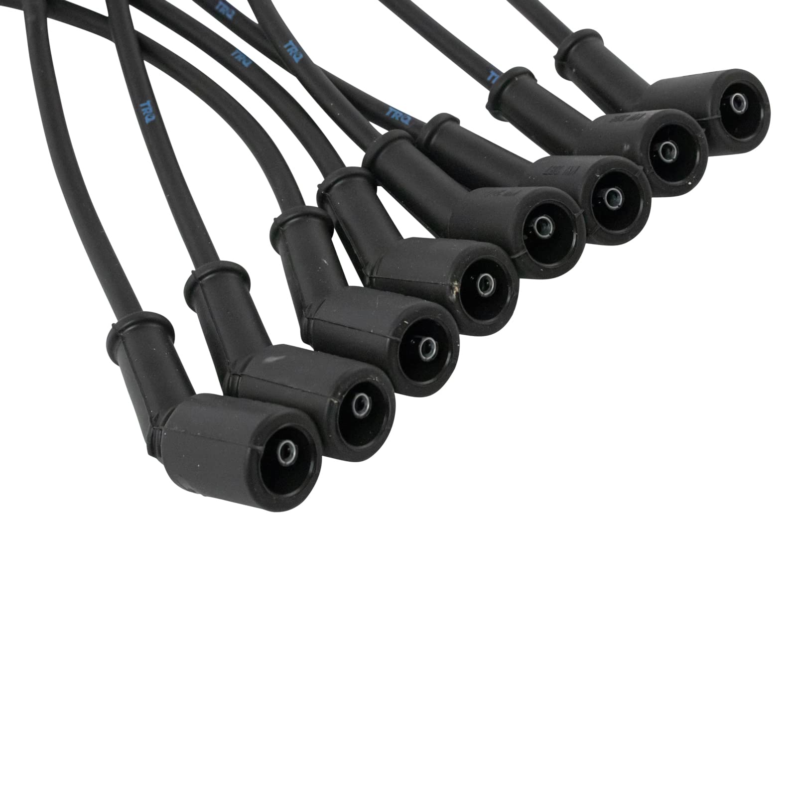 TRQ Ignition Spark Plug Wire Kit Set Compatible with GMC Chevrolet Silverado Sierra Pickup Truck & SUV V8 Engines - High Performance Replacement for Smooth Acceleration & Fuel Efficiency - Perfect for Off-Roading, Towing & Daily Commuting