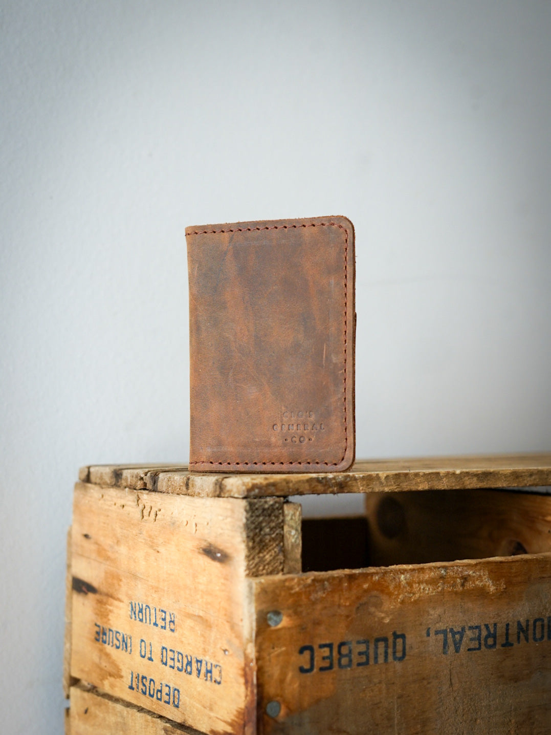 Mini Trucker Wallet for Men - Slim RFID Blocking Leather Bifold Wallet (Crazyhorse Brown) - Perfect for Travel, Everyday Carry & Minimalist Lifestyle