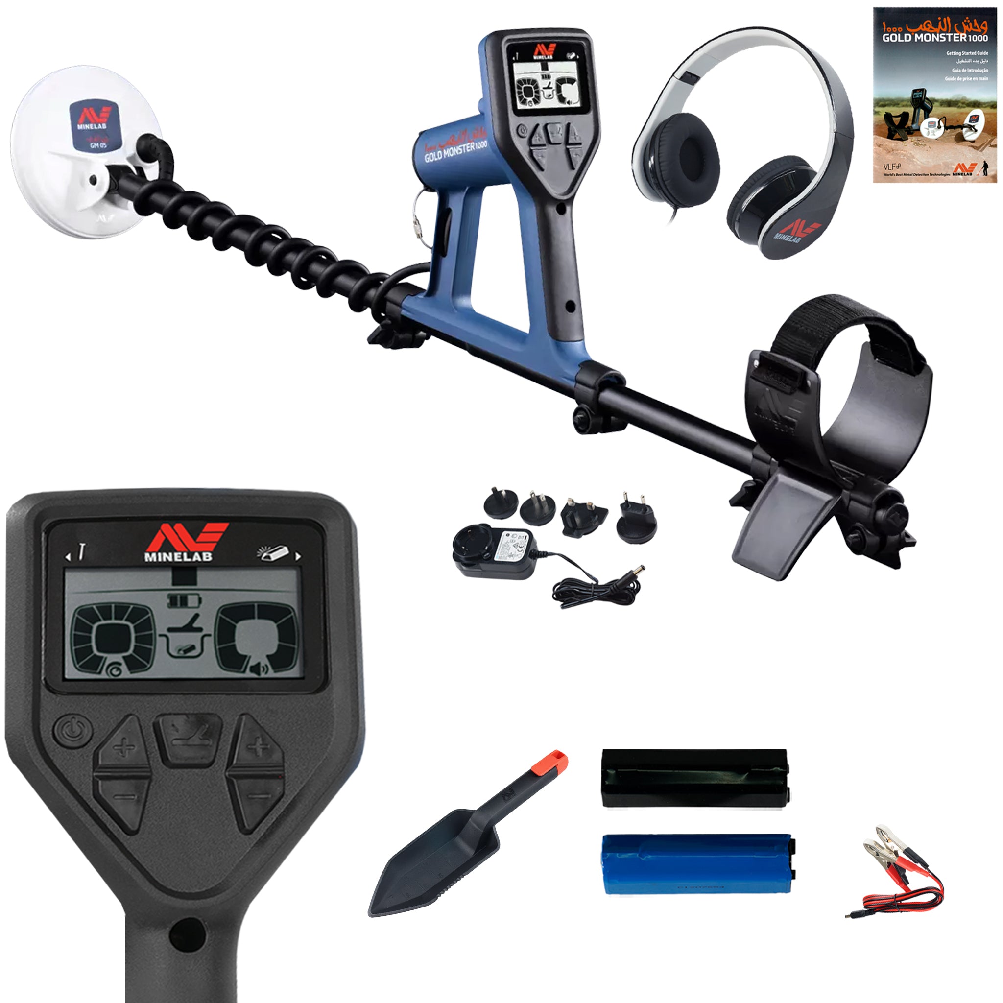 Minelab GOLD MONSTER 1000 Metal Detector for Gold Prospecting - Waterproof & Lightweight Design - Perfect for Treasure Hunting, Beach Searching & Outdoor Adventures (Military Discount Available)