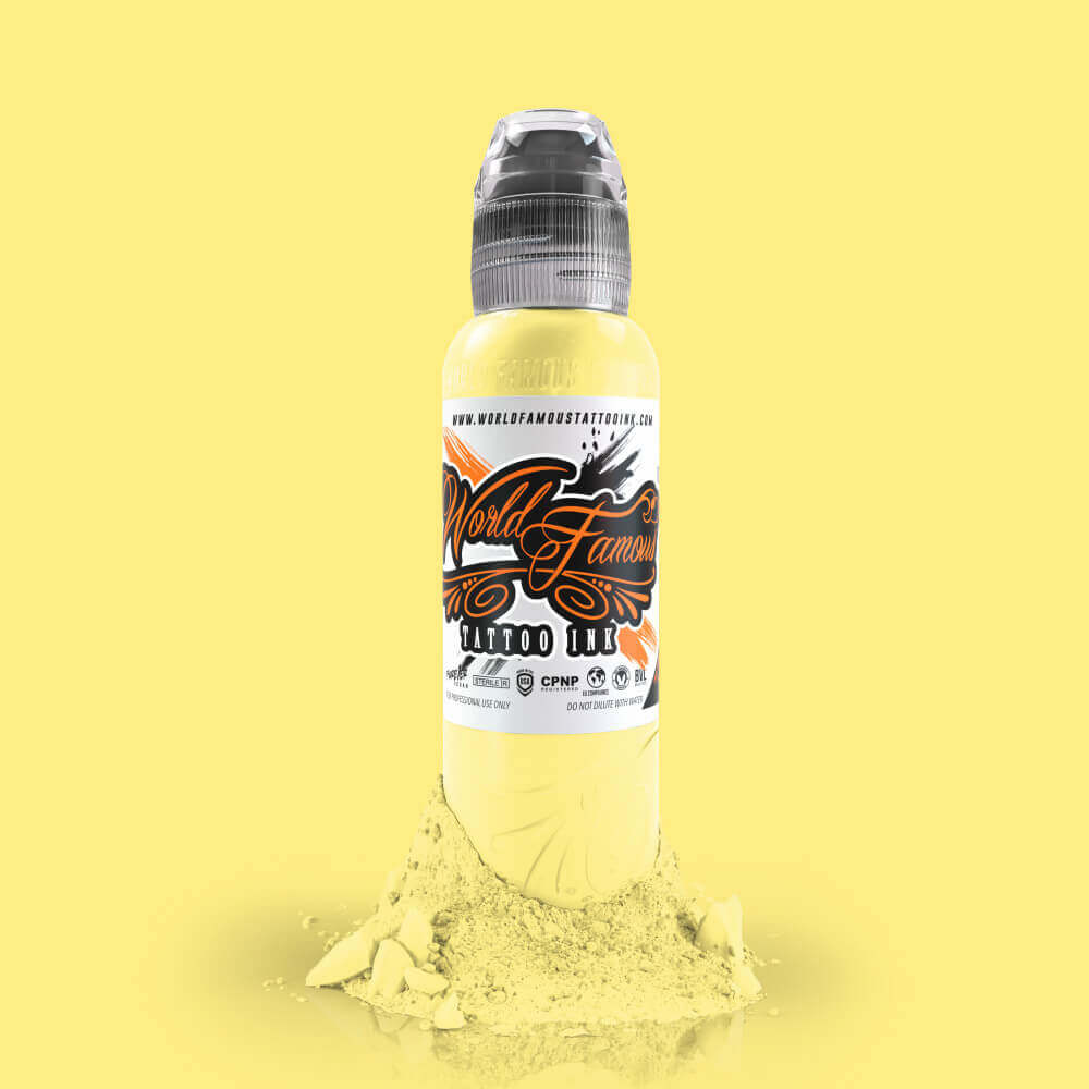 Premium WORLD FAMOUS TATTOO INK - YELLOWSTONE Professional Tattoo Ink for Artists | Safe & Vibrant Colors | Ideal for Tattoo Studios & Body Art Enthusiasts