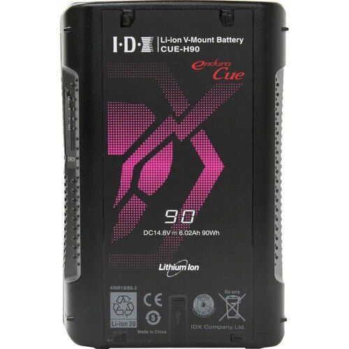IDX System Technology CUE H90 90Wh Compact Li-Ion V-Mount Battery for DSLR Cameras, Video Production & Film Equipment - Professional Power Solution for On-Location Shooting