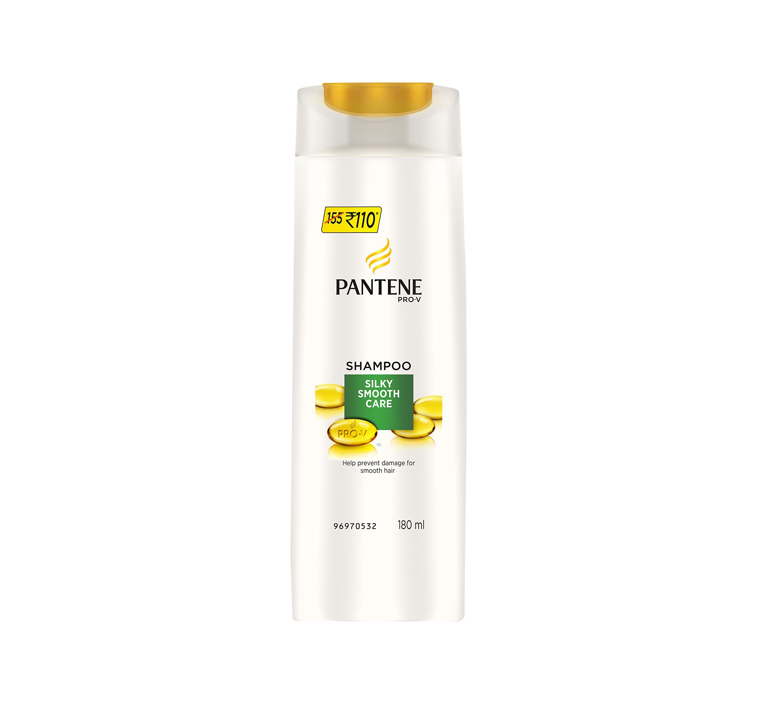 Pantene Silky Smooth Care Shampoo for Frizz Control & Shine - 6.3oz (180ml) - Hydrating & Nourishing Formula for Smooth, Silky Hair - Perfect for Daily Use & Dry/Damaged Hair Care