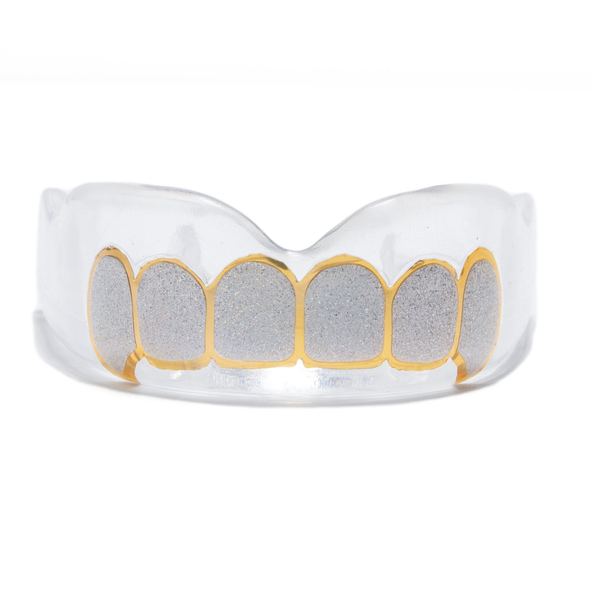 24K Gold Plated Diamond Grillz for Men & Women - Customizable Hip Hop Teeth Jewelry for Parties, Concerts & Special Events