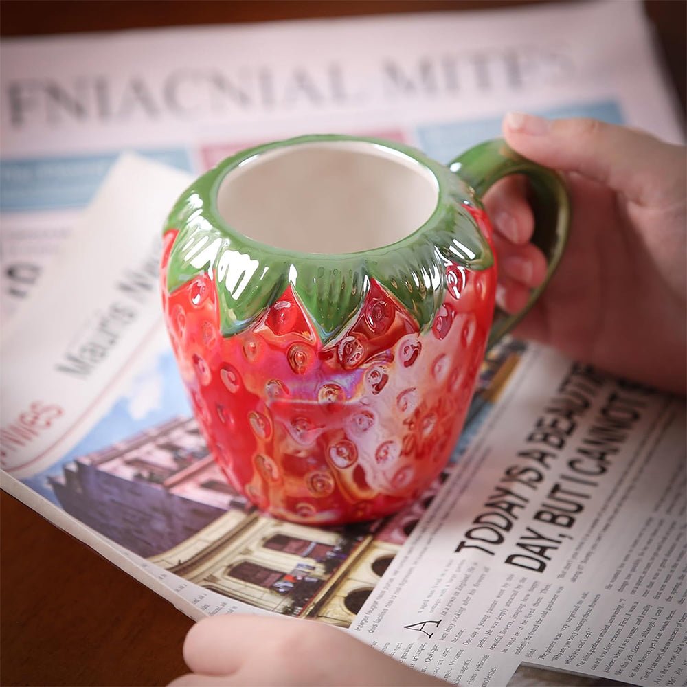 Fruit Shaped Ceramic Coffee Mugs - Fun Novelty Tea Cups for Kids & Adults - Perfect for Breakfast, Office, or Gift Giving