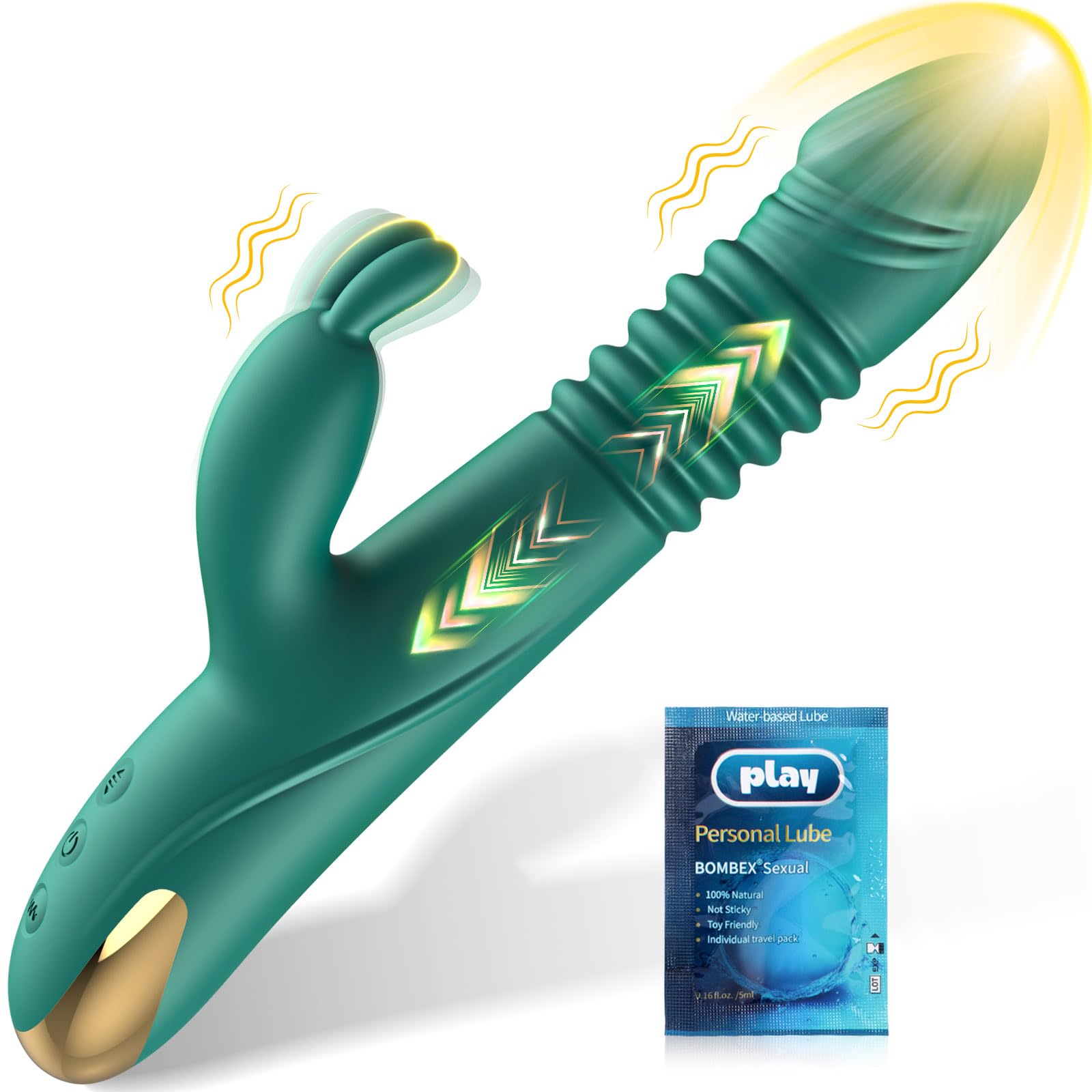 Rabbit Vibrator for Women - Thrusting & Clitoral Stimulation Sex Toy, Rechargeable G-Spot Massager - Perfect for Solo Play & Couples Intimacy (Great for Relaxation & Sensual Pleasure)