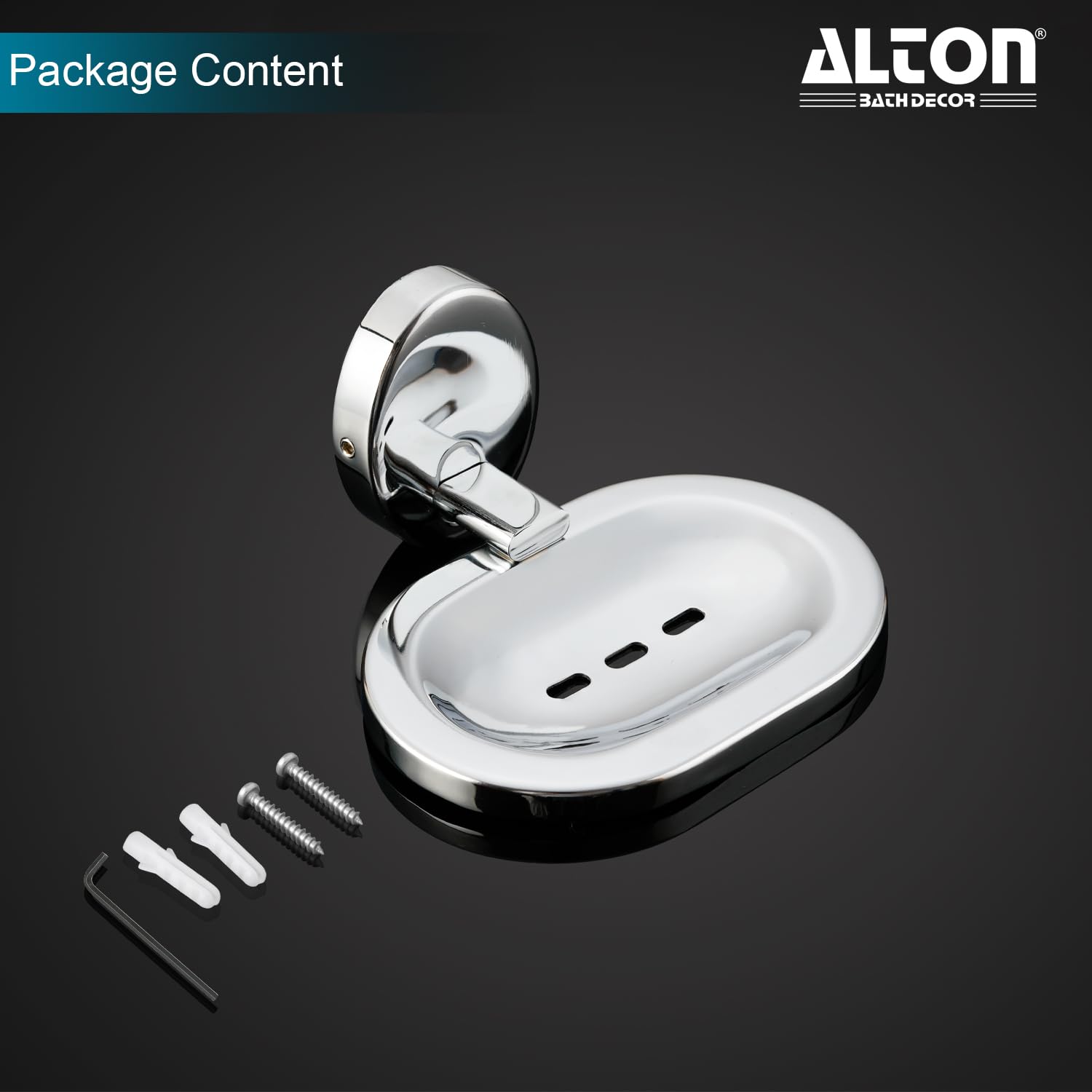 ALTON BTA30120 Stainless Steel Soap Dish Holder - Wall Mounted Bathroom Soap Stand for Wash Basin & Shower - Durable Chrome Soap Case for Modern Bathroom Accessories | Perfect for Home, Hotel & Spa Use