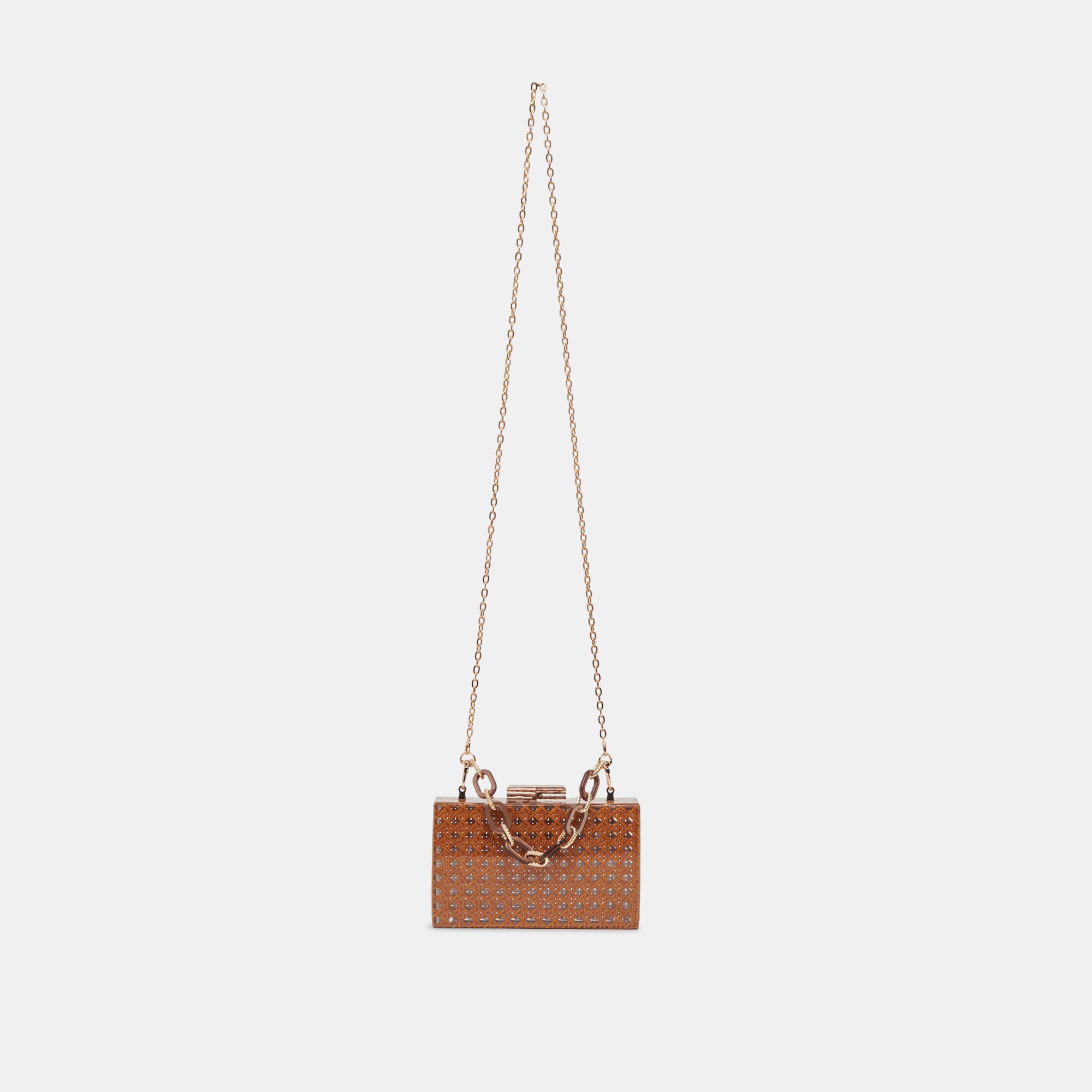 Vintage Brown Multi-Cane Clutch Purse - Stylish Handbag for Women, Perfect for Evening Parties, Weddings & Special Occasions