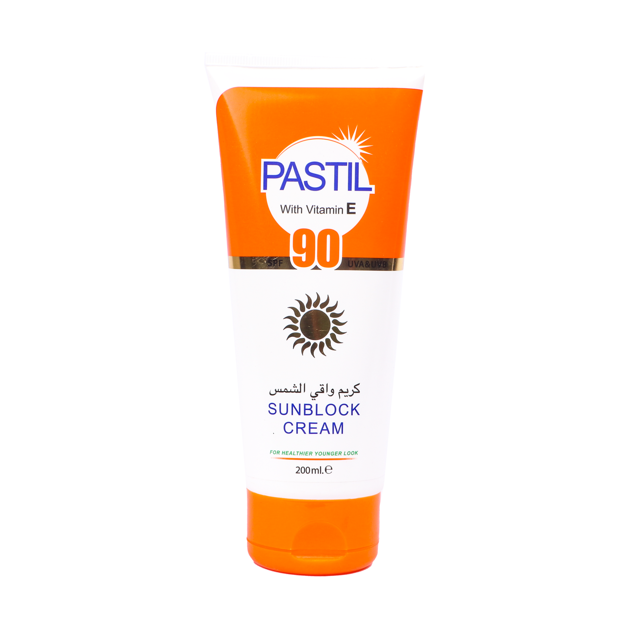 Pastil Sunblock SPF 50+ Orange Scent 200ml - Broad Spectrum UVA/UVB Protection, Water Resistant Sunscreen for Outdoor Activities, Beach & Sports