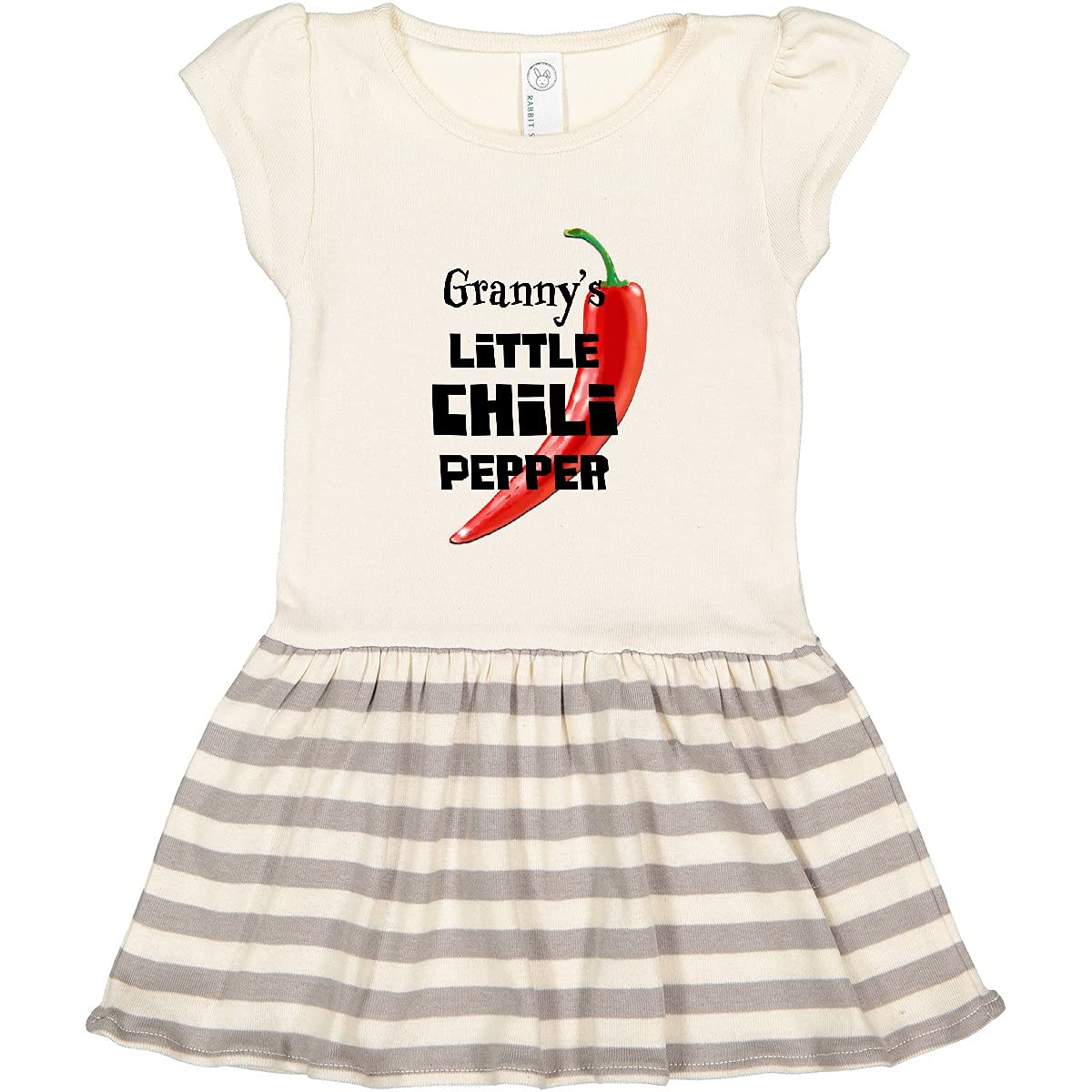 Inktastic Granny's Little Chili Pepper Toddler Dress - Cute Baby Girl Outfit for Holidays, Parties & Family Photos | Soft Cotton Comfort for Everyday Wear