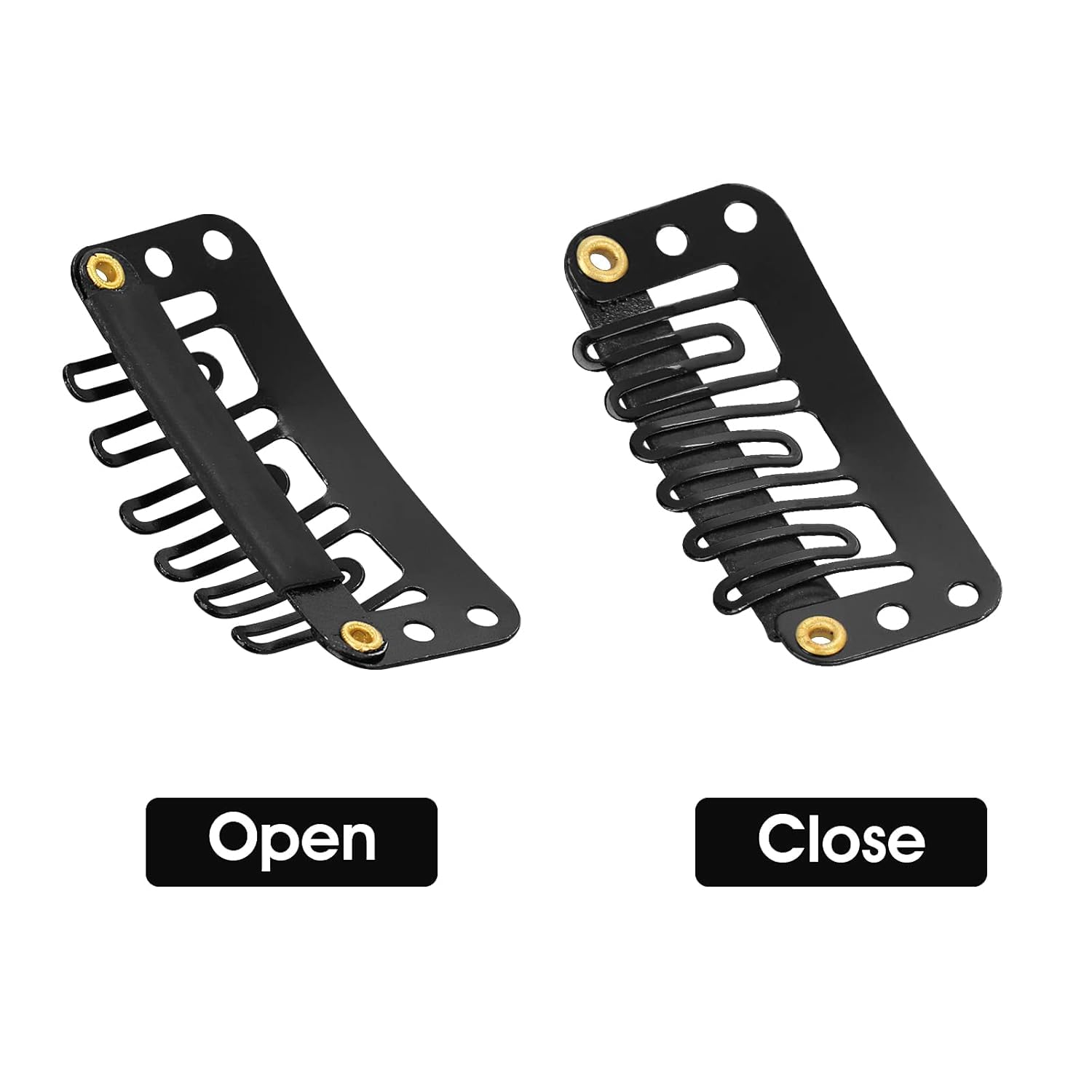 EKAN 12Pcs Black Metal Silicon Snap Clips for Hair Wigs, Extensions & Toppers - Secure Hold for Men & Women - Perfect for Cosplay, Daily Styling & Hair Loss Solutions