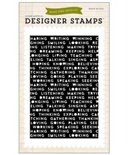 Echo Park Words Stamp for Scrapbooking & Card Making