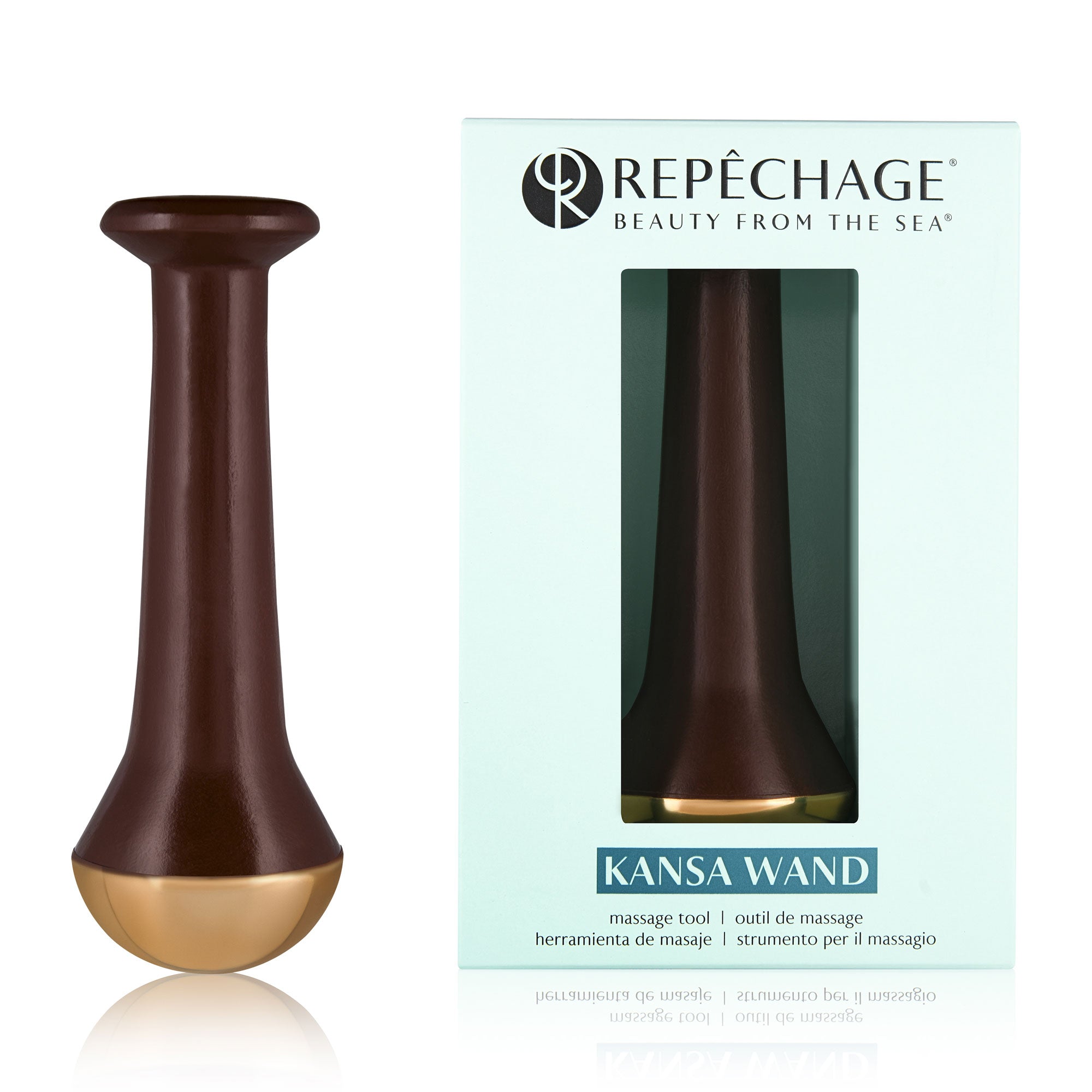 Repêchage® Kansa Wand - Facial Massage Tool for Relaxation & Skin Rejuvenation - Perfect for Spa, Home Use & Self-Care Routine