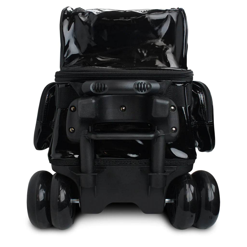 Genesis Dually 3 Ball Roller Bowling Bag - Black/Silver - Heavy Duty Bowling Bag for League & Tournament Players - Perfect for Travel & Storage