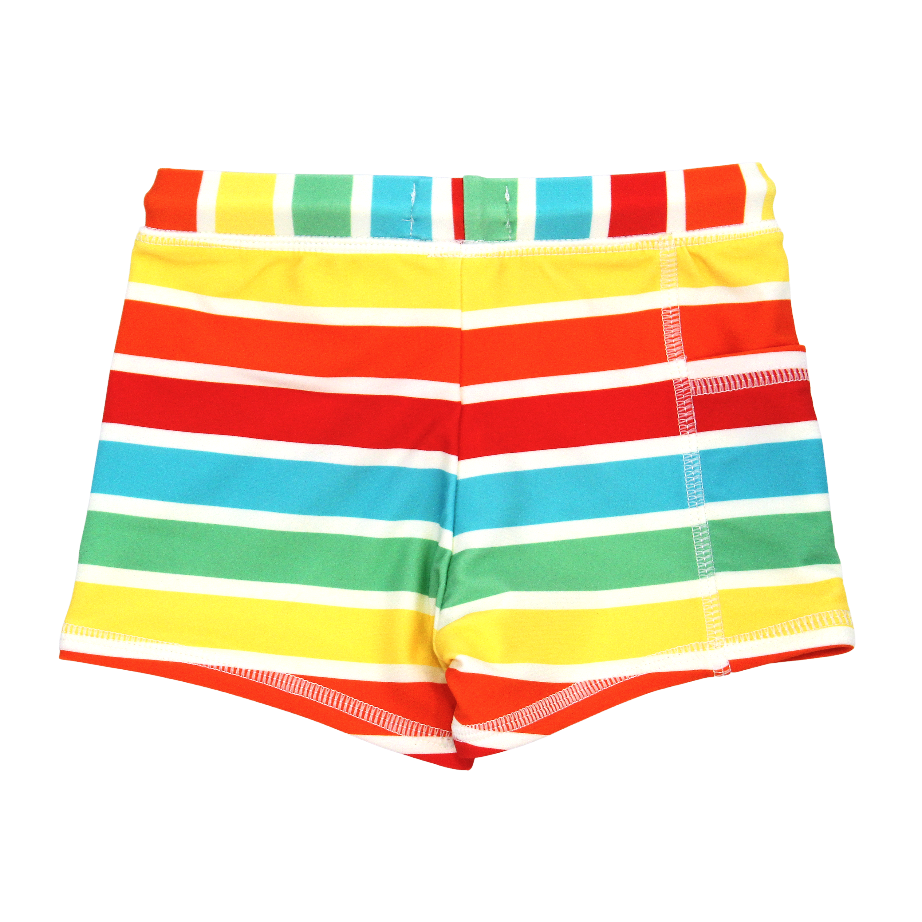 Kids Euro Swim Shorties - Rainbow Color Quick Dry Swim Trunks for Boys & Girls | Perfect for Beach, Pool & Summer Water Activities
