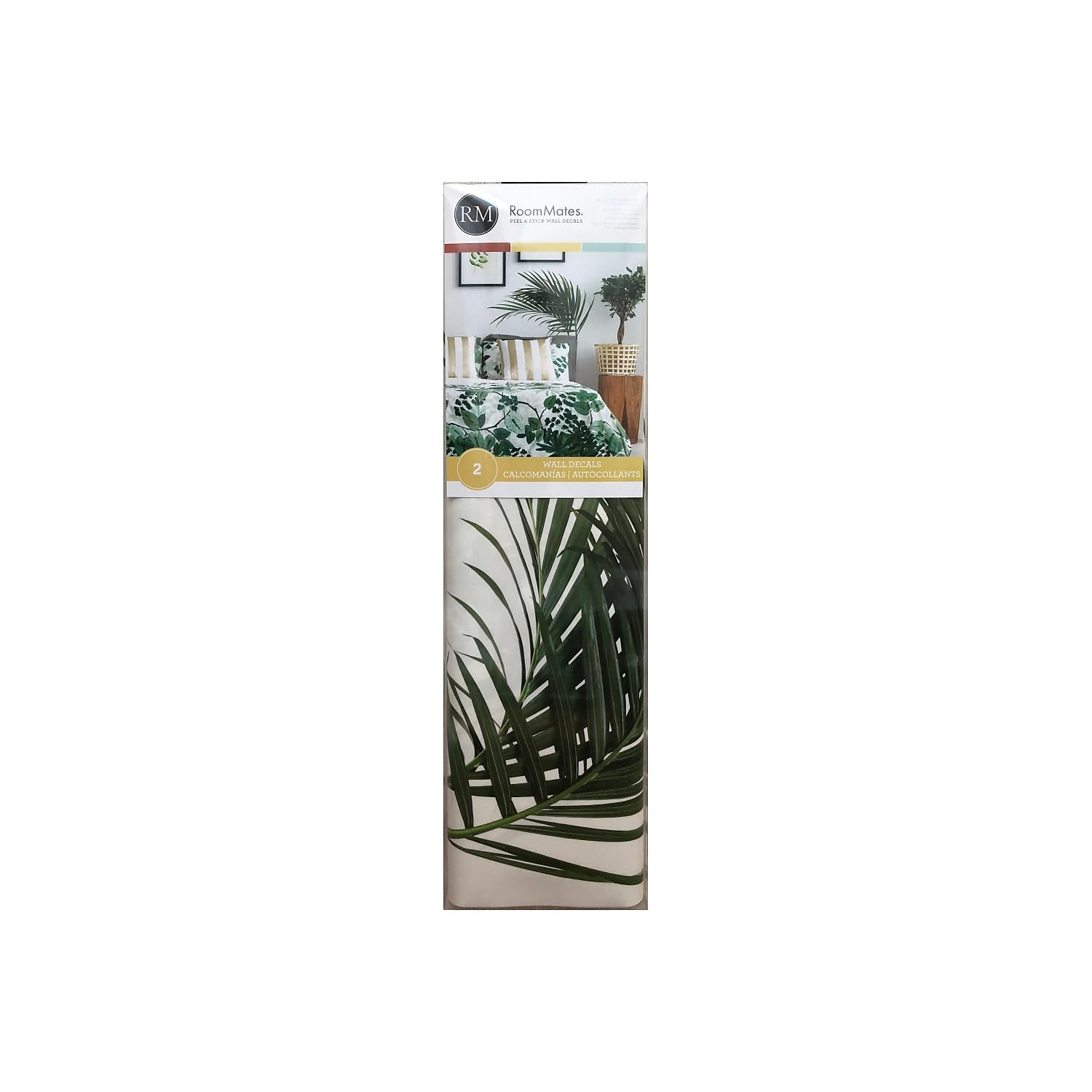 RoomMates RMK3861GM Peel and Stick Palm Leaf Wall Decals - Large Tropical Botanical Wall Stickers for Bedroom, Living Room, Nursery & Office Decor