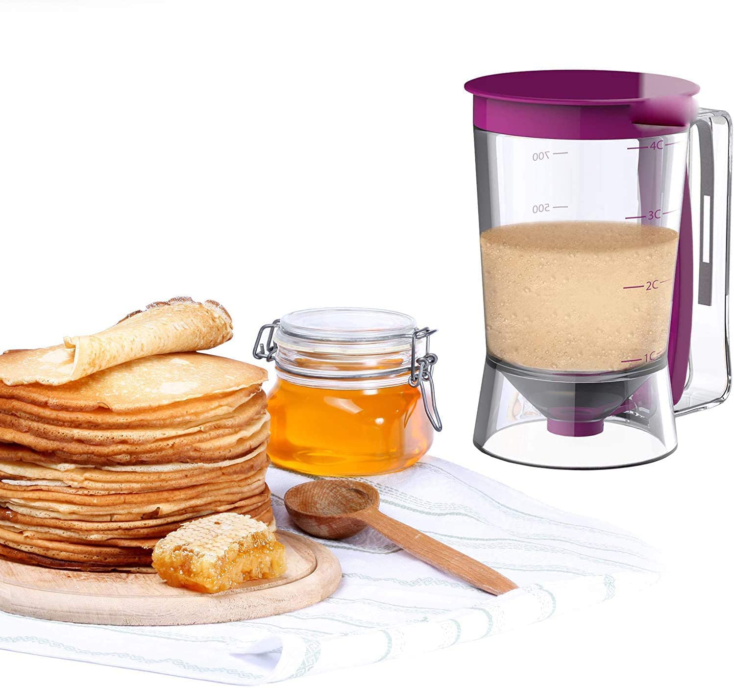 Pancake Cupcake Batter Dispenser - Easy Pour Baking Tool for Perfect Cupcakes, Waffles & Muffins | Ideal for Breakfast, Brunch & Party Desserts