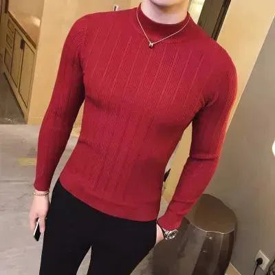Men's Striped Pattern Sweater - Soft & Comfortable Pullover for Casual Wear, Office & Fall Outfits