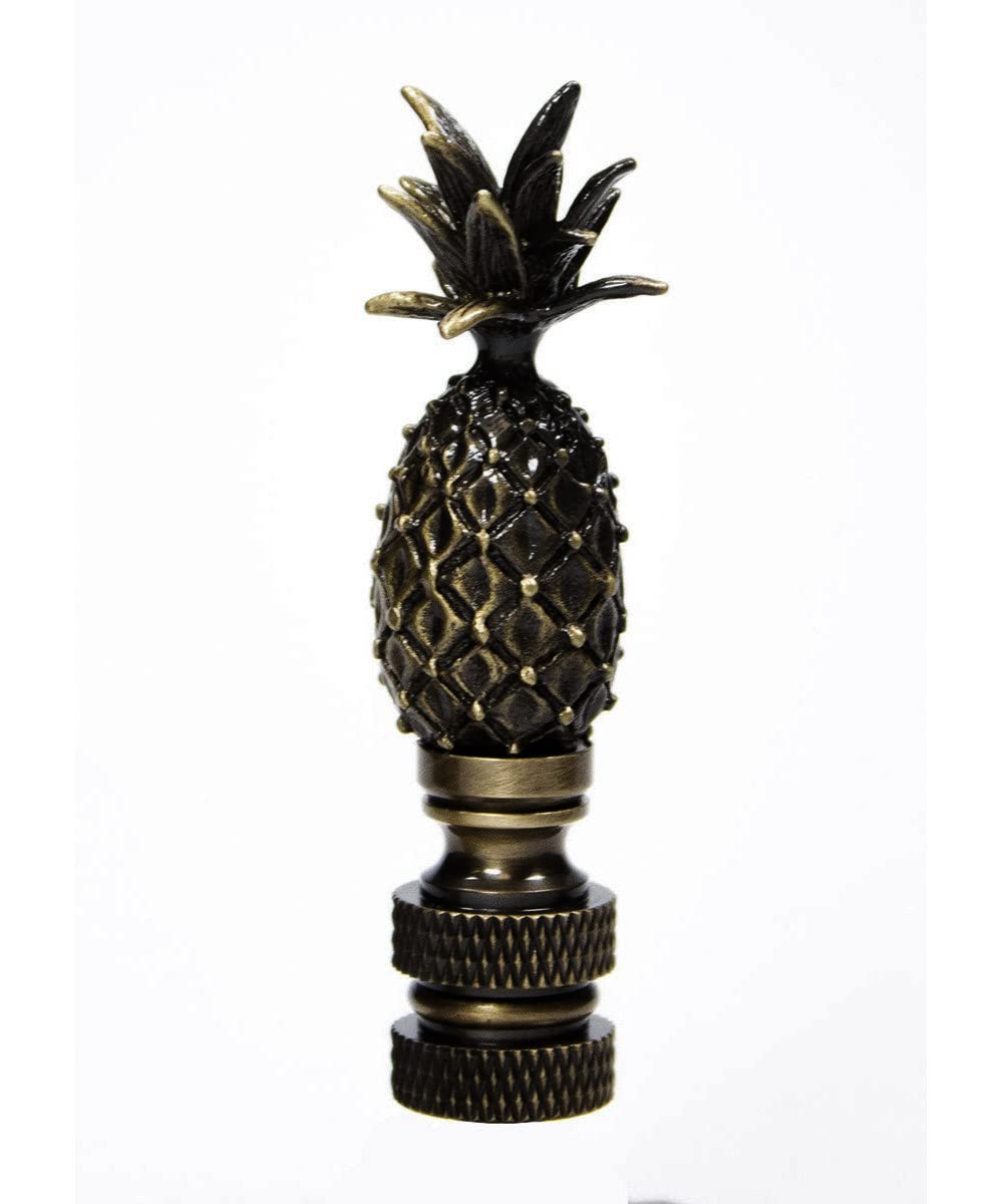 Vintage Brass Pineapple Lamp Finial - 2.5 Inch Tall Antique Metal Decor for Table Lamps, Chandeliers & Home Lighting Fixtures - Perfect for Victorian, Coastal or Tropical Home Decor