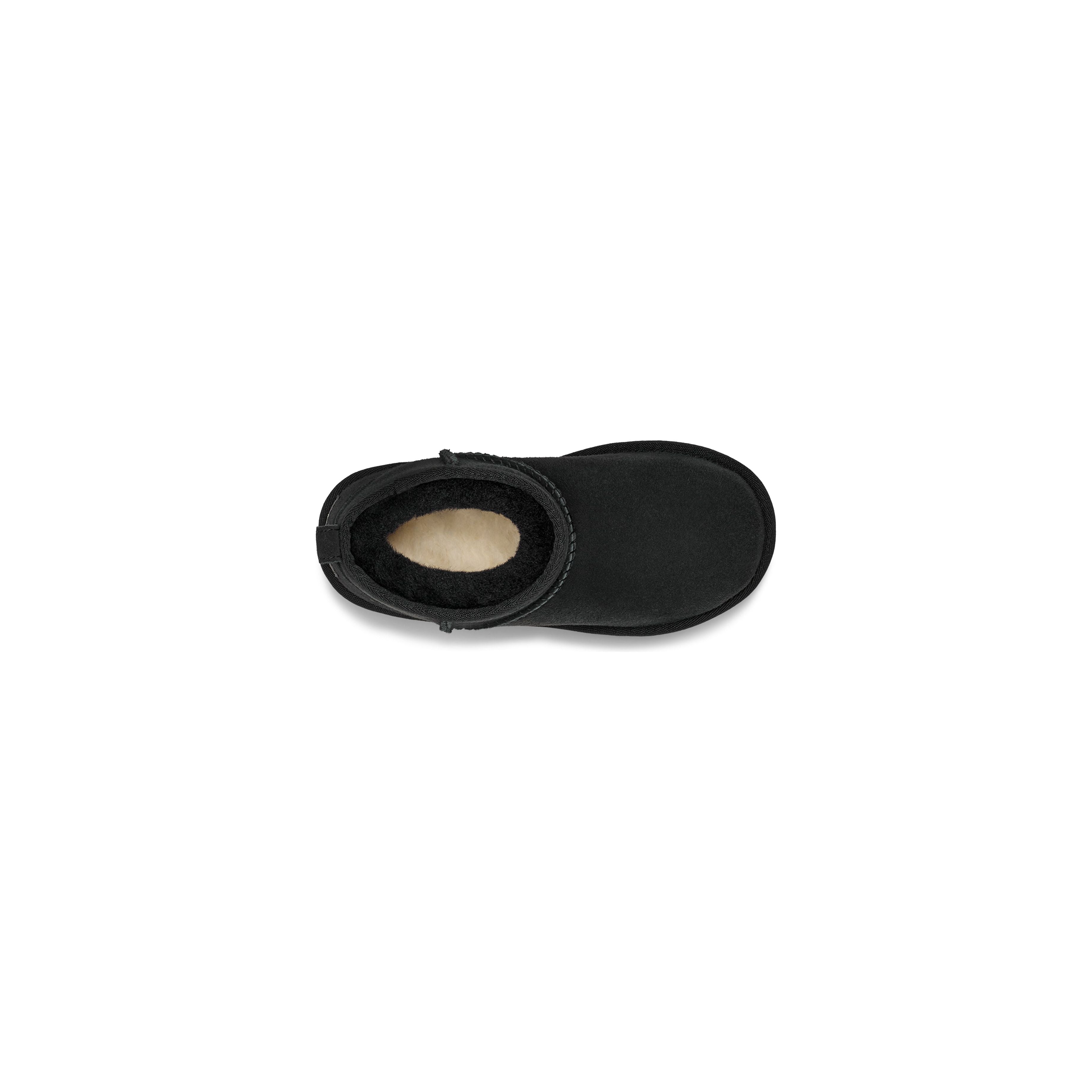 UGG Kids' Classic Ultra Mini Boots in Black - Warm & Comfortable Winter Boots for Girls & Boys - Perfect for School, Play & Snow Days
