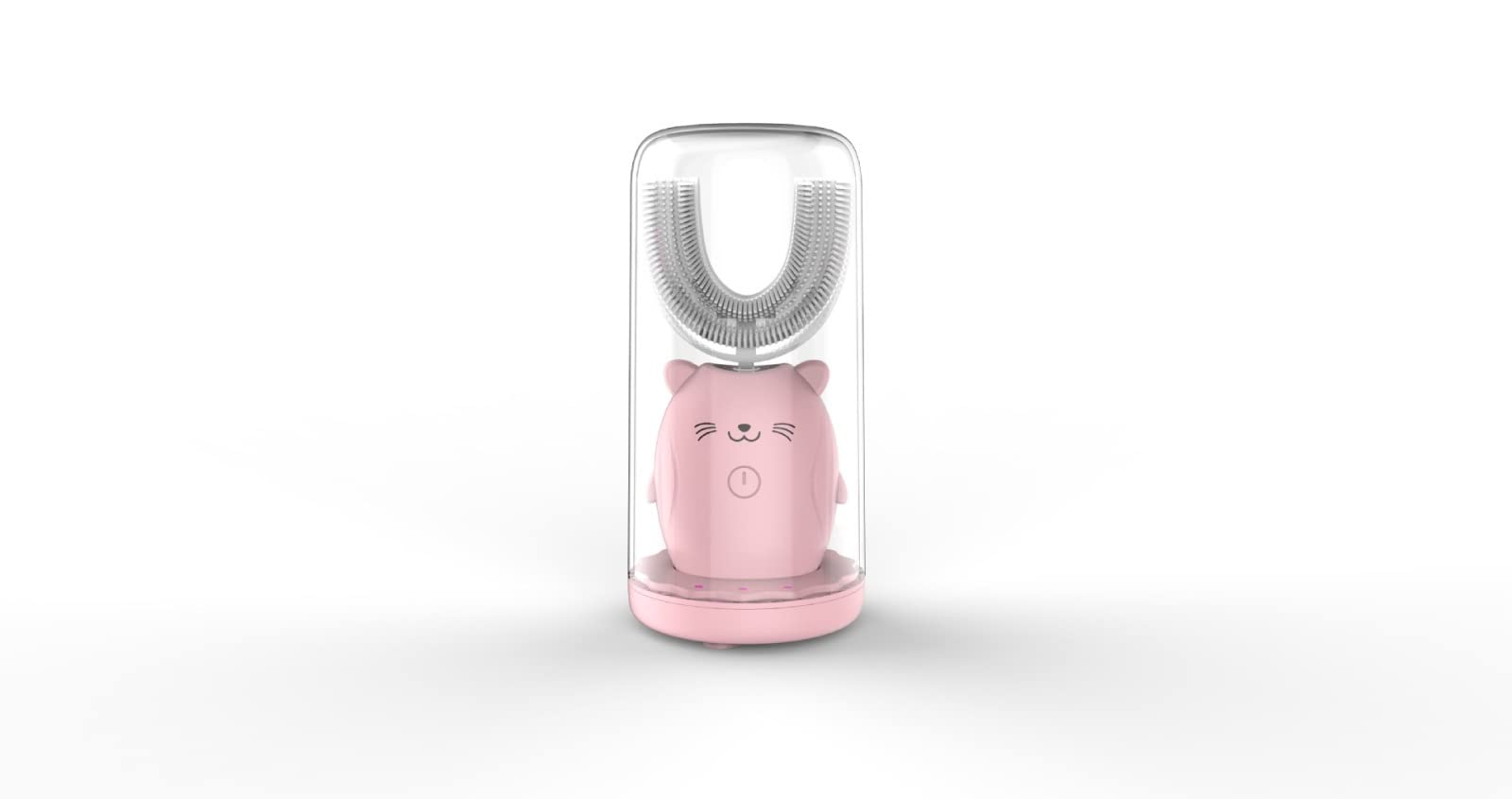 **Kids Electric Toothbrush - Rechargeable U-Shaped Automatic Toothbrush for Children Ages 2-6, Pink | Gentle Cleaning for Toddlers & Preschoolers | Perfect for Morning & Night Routines**