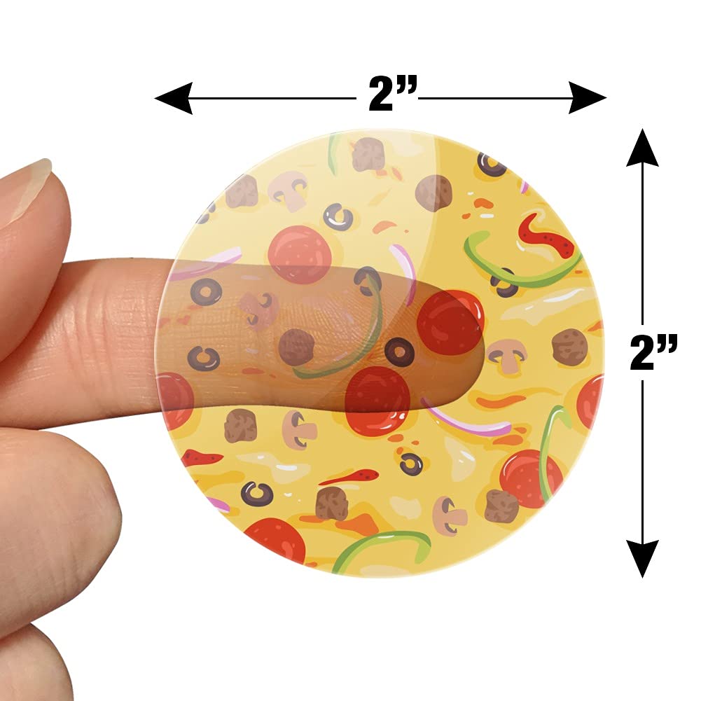Pepperoni, Olives & Onions Pizza Pattern Stickers - Planner, Calendar & Scrapbooking Supplies for DIY Crafting | Perfect for Bullet Journals, Scrapbooks & Party Decorations