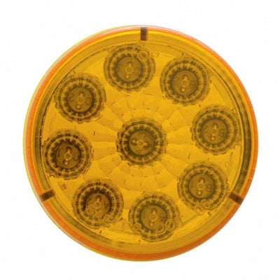 2 Pack Round Amber LED Reflector Lights - High Visibility Safety Lights for Bikes, Motorcycles, Trailers & Outdoor Activities