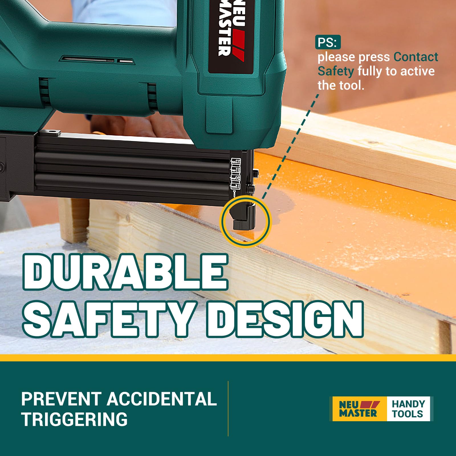 18 Gauge 2-in-1 Cordless Brad Nailer & Staple Gun - 20V Max Battery Powered with 2.0Ah Battery, Charger, 800 Nails & 200 Staples - Perfect for DIY Projects, Woodworking, Home Renovations, and Furniture Making
