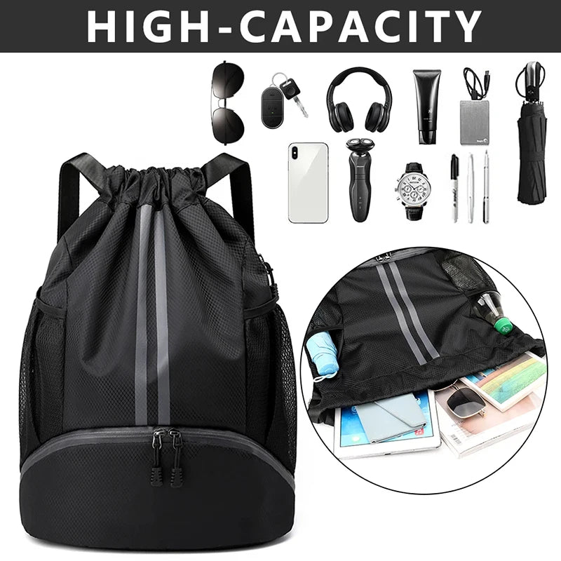 **Large Durable Men's Sports Bag for Football, Basketball, Gym & Swimming - Perfect for Outdoor Activities, Travel & Training**