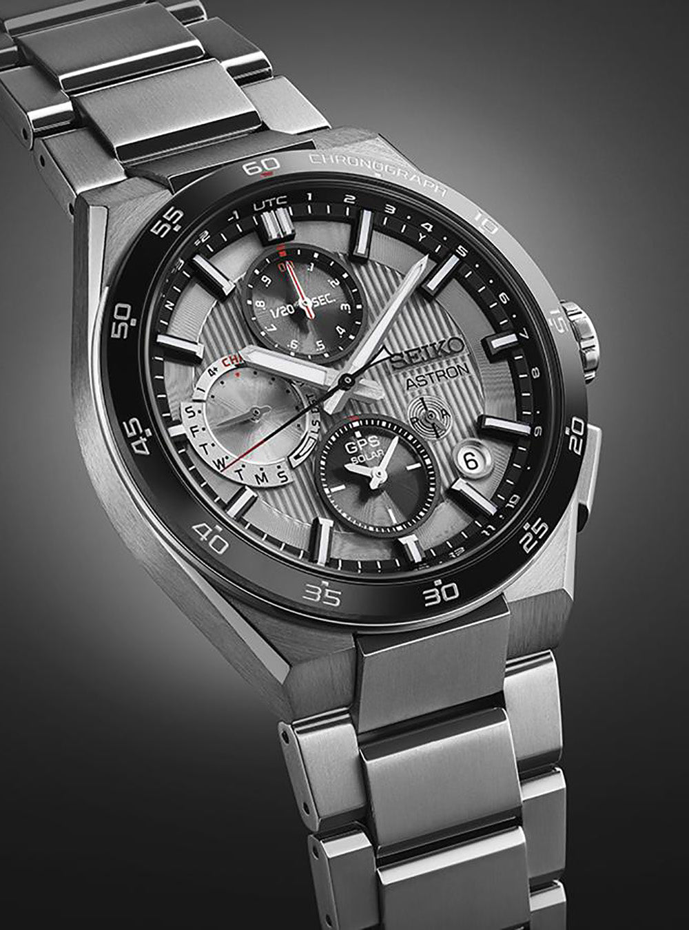 SEIKO ASTRON NEXTER GPS Solar Chronograph Watch - 5X Satellite Sync, Silver Night Dial, Made in Japan (Model SBXC153/SSH153) | Luxury Men's Watch for Business, Travel & Outdoor Adventures