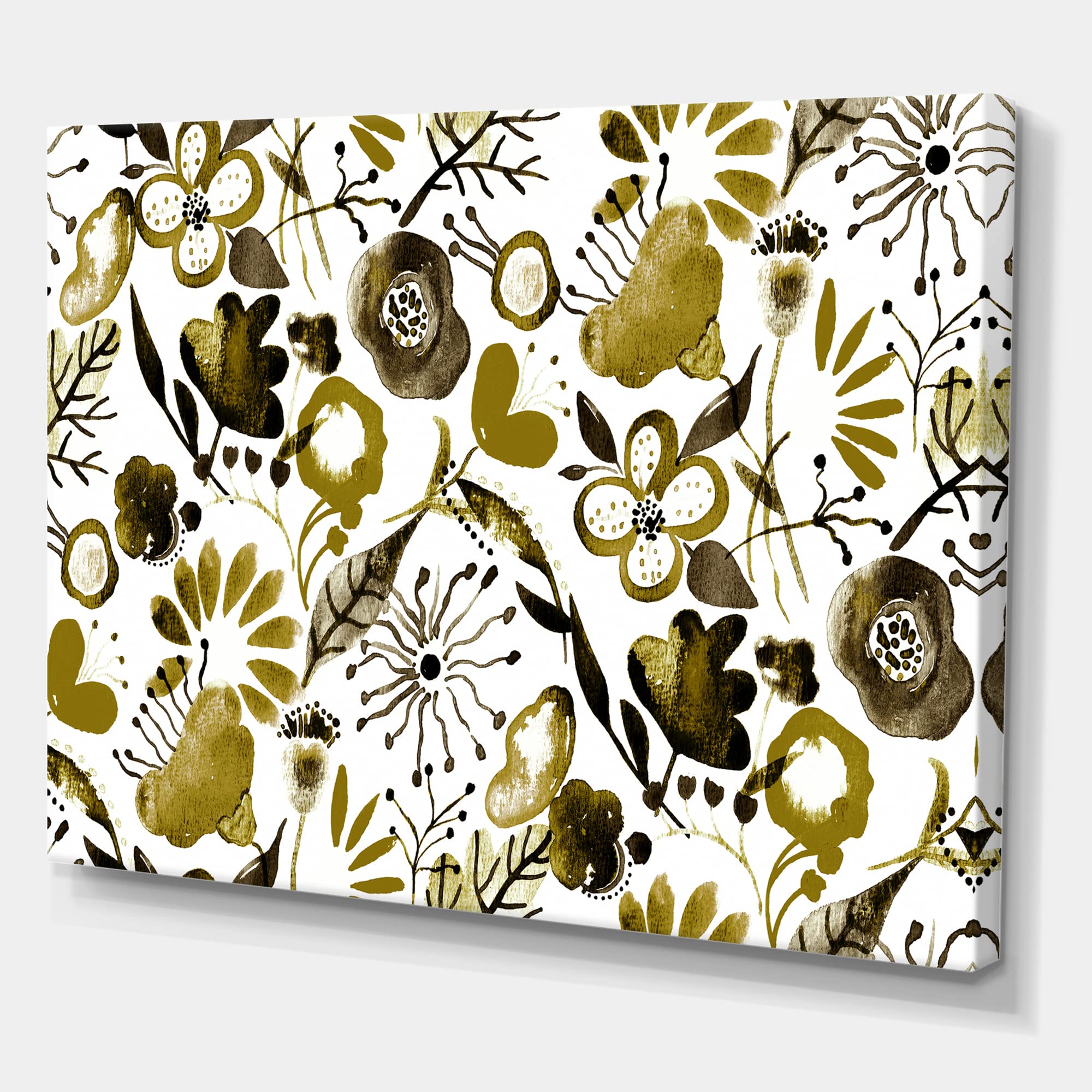 DesignQ Vibrant Wildflowers II Modern Canvas Wall Art - Floral Home Decor for Living Room, Bedroom & Office