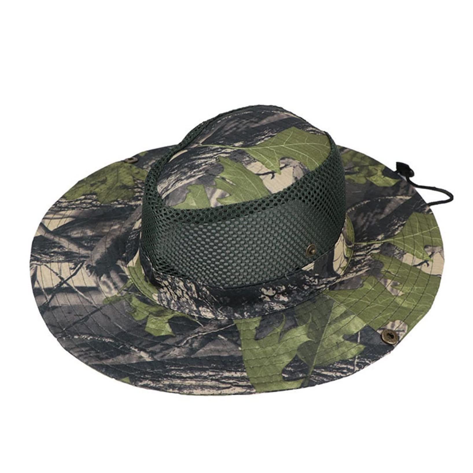 Men's Camouflage Bucket Hat - Wide Brim Sun Hat for Fishing, Camping & Outdoor Activities | Jungle Camo Fisherman Cap UV Protection