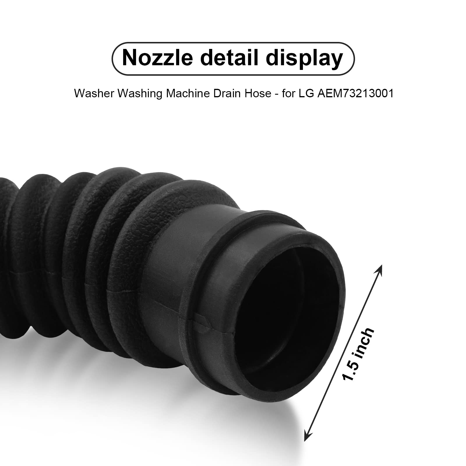**AEM73213001 Washer Drain Hose Assembly - Heavy Duty Tub-to-Pump Connector with Stainless Steel Clamps - Compatible with LG Washing Machines - Perfect for Laundry Room Repairs & Appliance Maintenance**