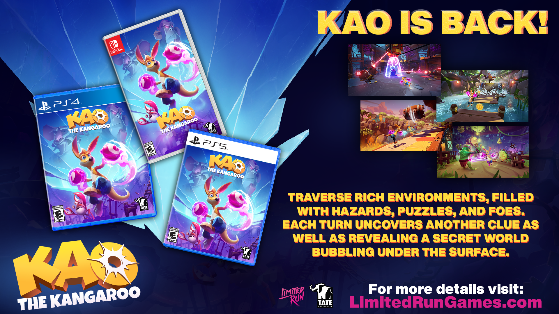 Kao the Kangaroo PS4 Game - Action-Adventure Platformer for PlayStation 4 | Fun Family Gaming & Exciting Single-Player Experience