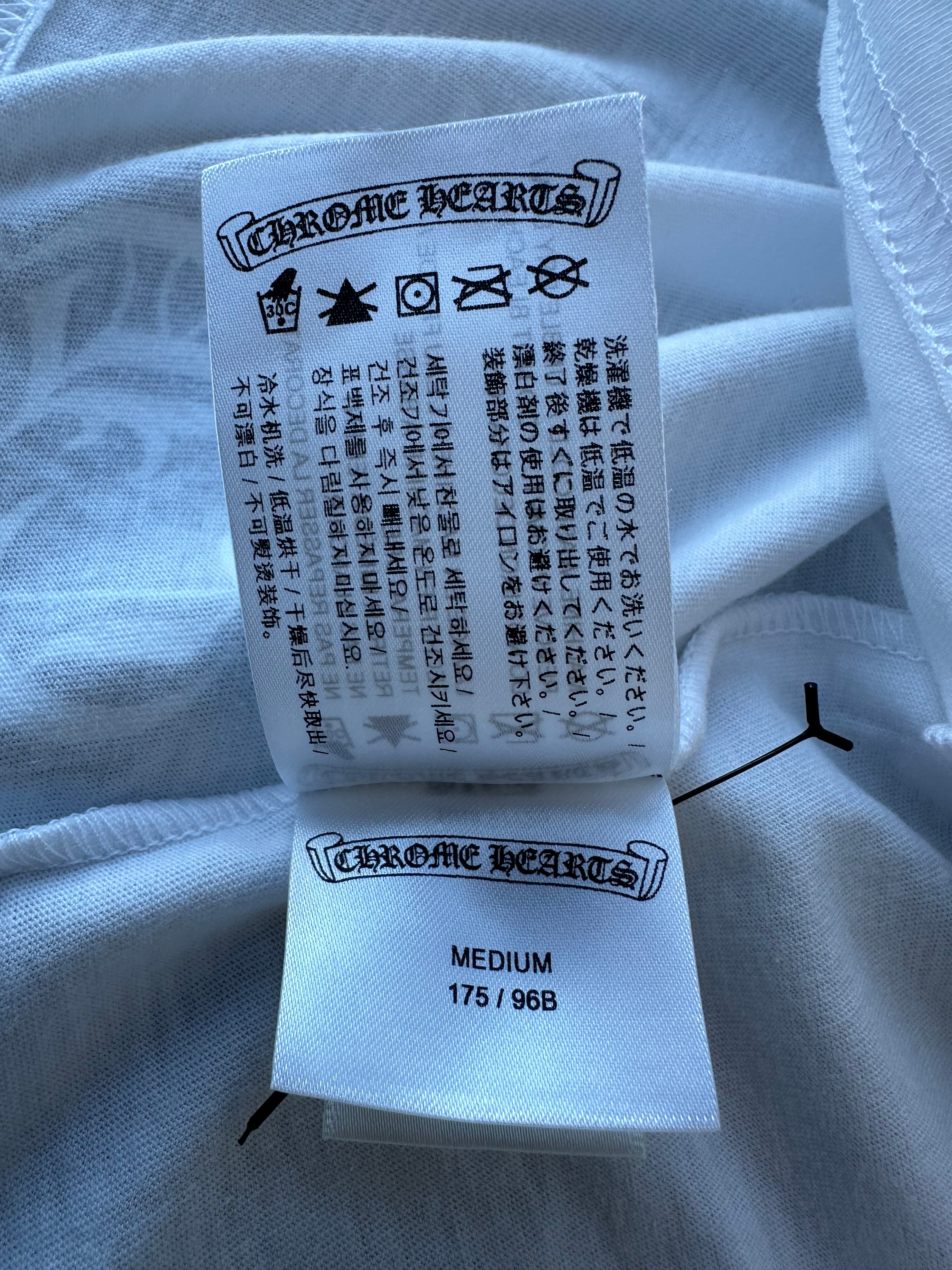 Chrome Hearts White & Black Scroll Logo T-Shirt for Men - Stylish Graphic Tee for Casual Wear, Street Fashion & Everyday Outfits