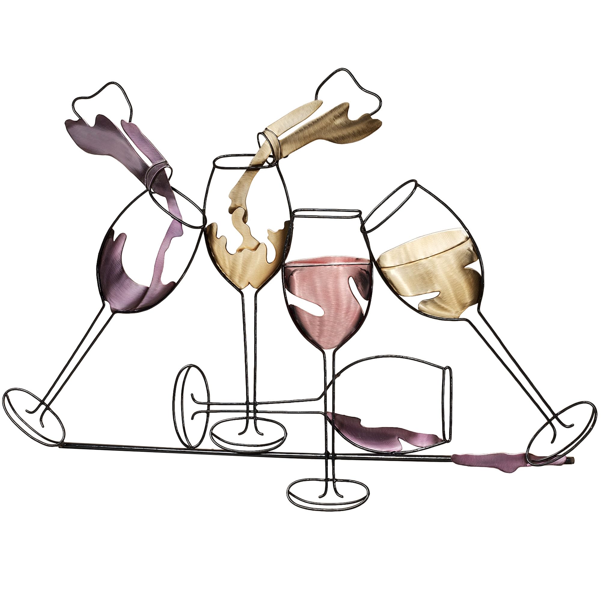 Elegant Metal Wall Sculpture - Wine Bottles Art Decor for Home, Bar & Restaurant | Perfect for Dining Room, Living Room & Wine Cellar