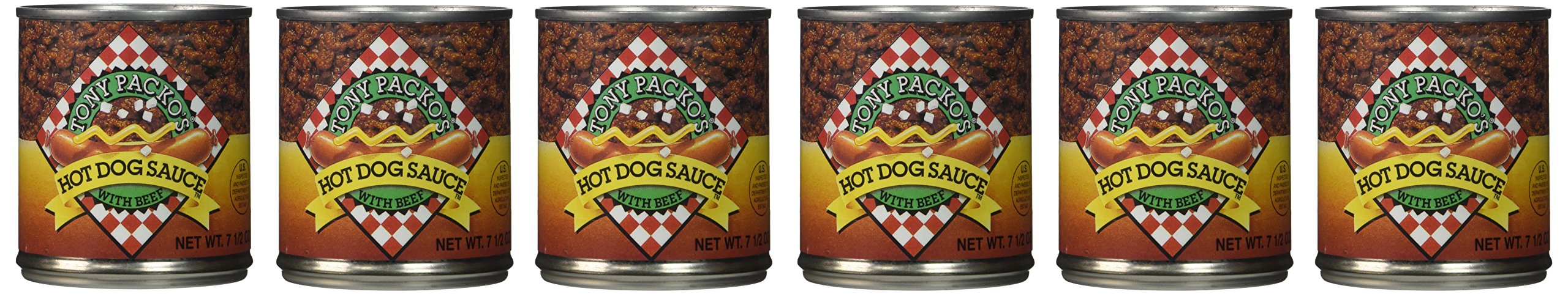 Tony Packo's Original Hot Dog Sauce - 7.5 Oz (6-Pack) | Authentic Hungarian Chili Sauce for Hot Dogs, Burgers & Sandwiches | Perfect for BBQs, Picnics & Game Day Parties