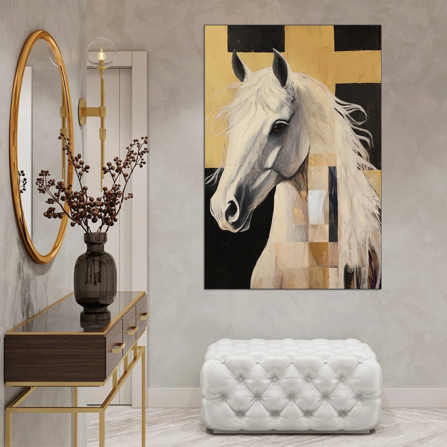 Animal Art Painting #AP100 - Handmade Canvas Wall Decor for Living Room, Bedroom & Office | Unique Wildlife Artwork for Home & Gifts