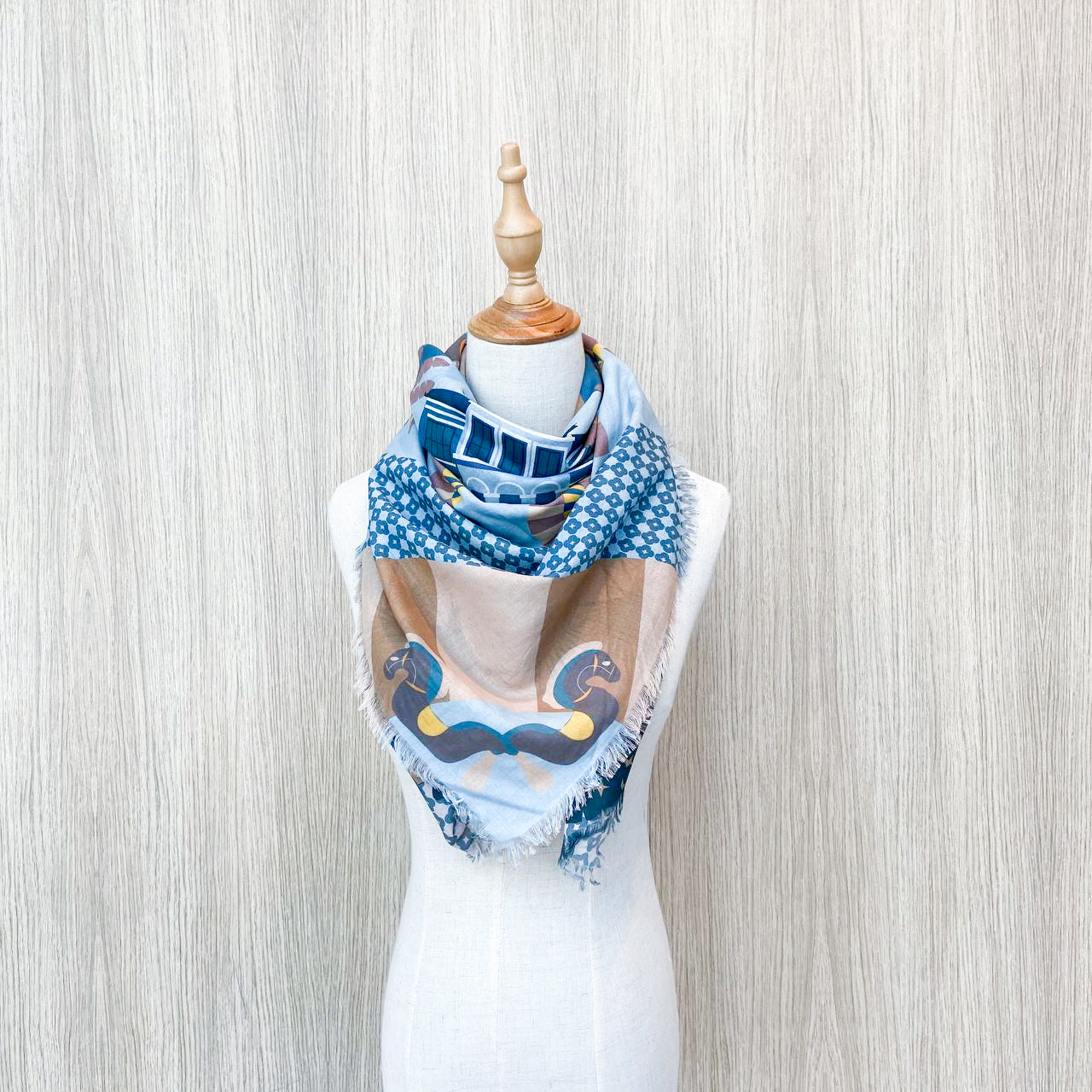 Enchanted Kampong Glam Cotton Scarf - Lightweight & Breathable Fashion Accessory for Women - Perfect for Travel, Beach, and Everyday Wear