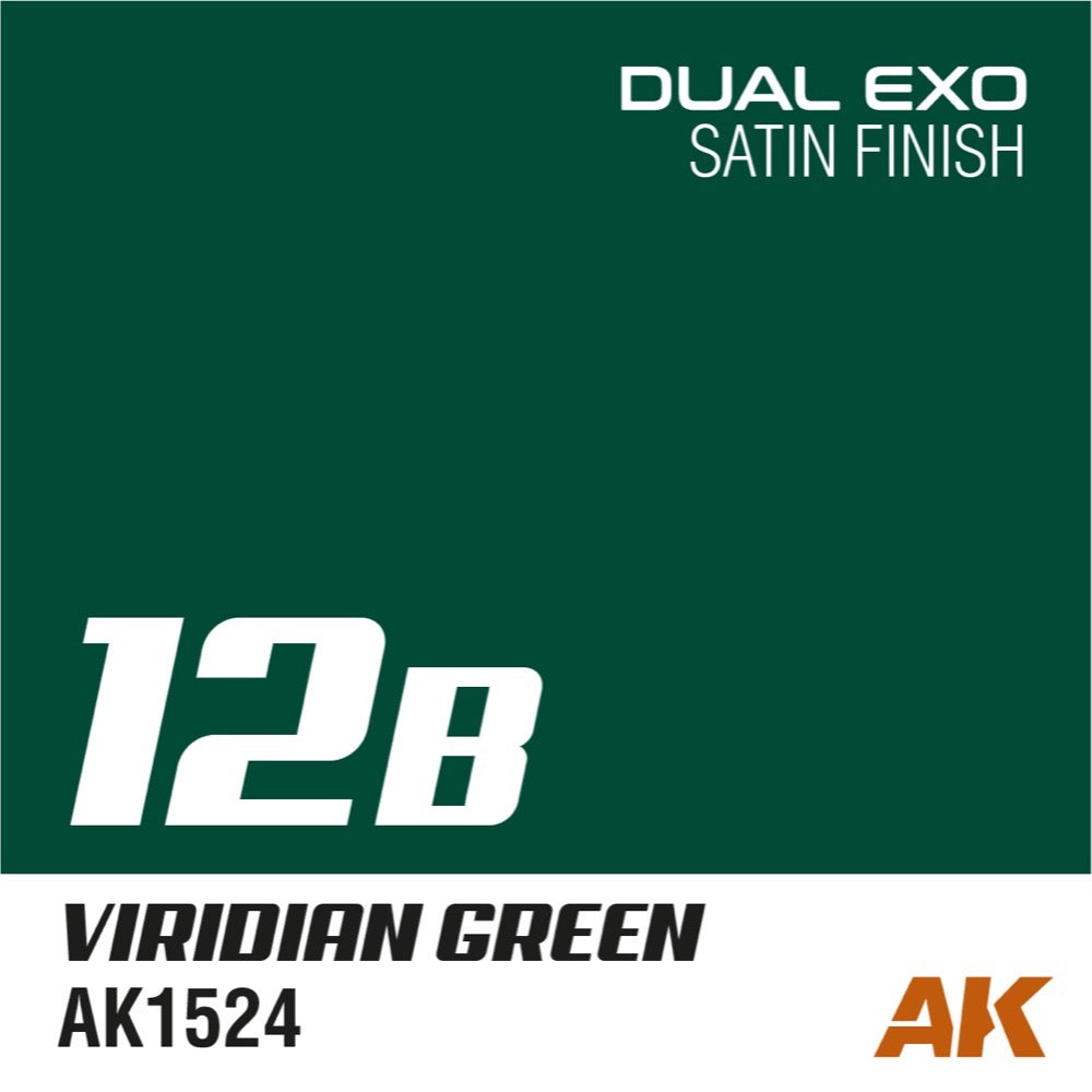 AK Interactive AK1524 Dual Exo Sc-Fi 12B Viridian Green Acrylic Paint - 60ml Bottle for Miniature Models, Wargaming, and Sci-Fi Dioramas
