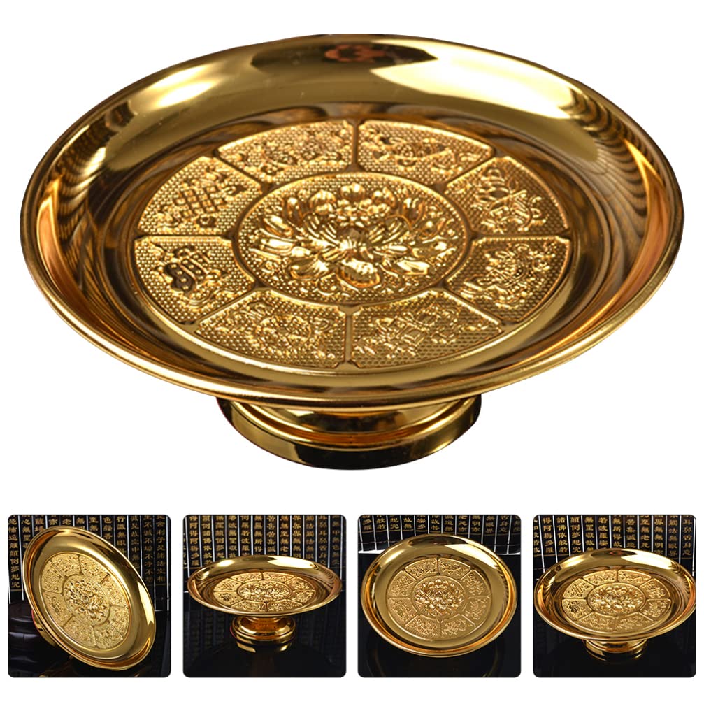 Buddhist Offering Plates - High Base Religious Altar Tray for Sacrificial Fruits, Food Bowls & Ritual Supplies | Perfect for Home Shrines, Temple Ceremonies & Spiritual Blessings