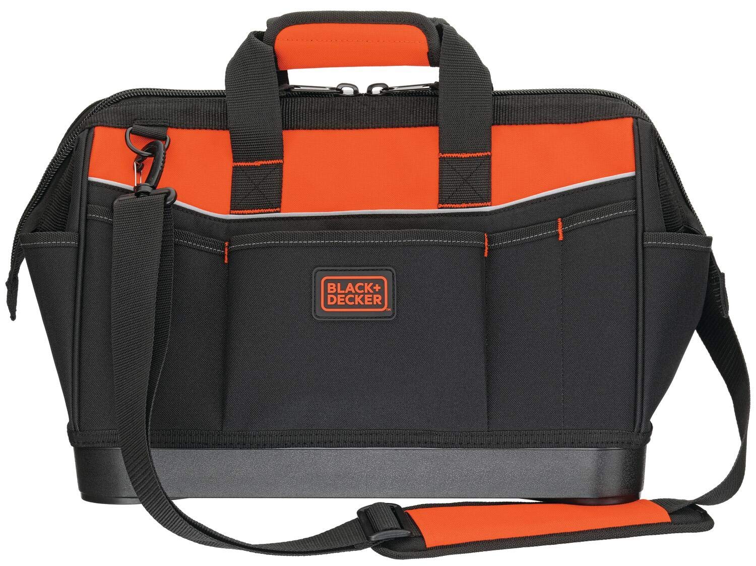 BLACK+DECKER Matrix Oscillating Tool Attachment Kit with 16-inch Wide Mouth Zippered Tool Bag (BDCMTO & BDST500002APB) - Perfect for DIY Projects, Home Renovations, and Professional Construction Work