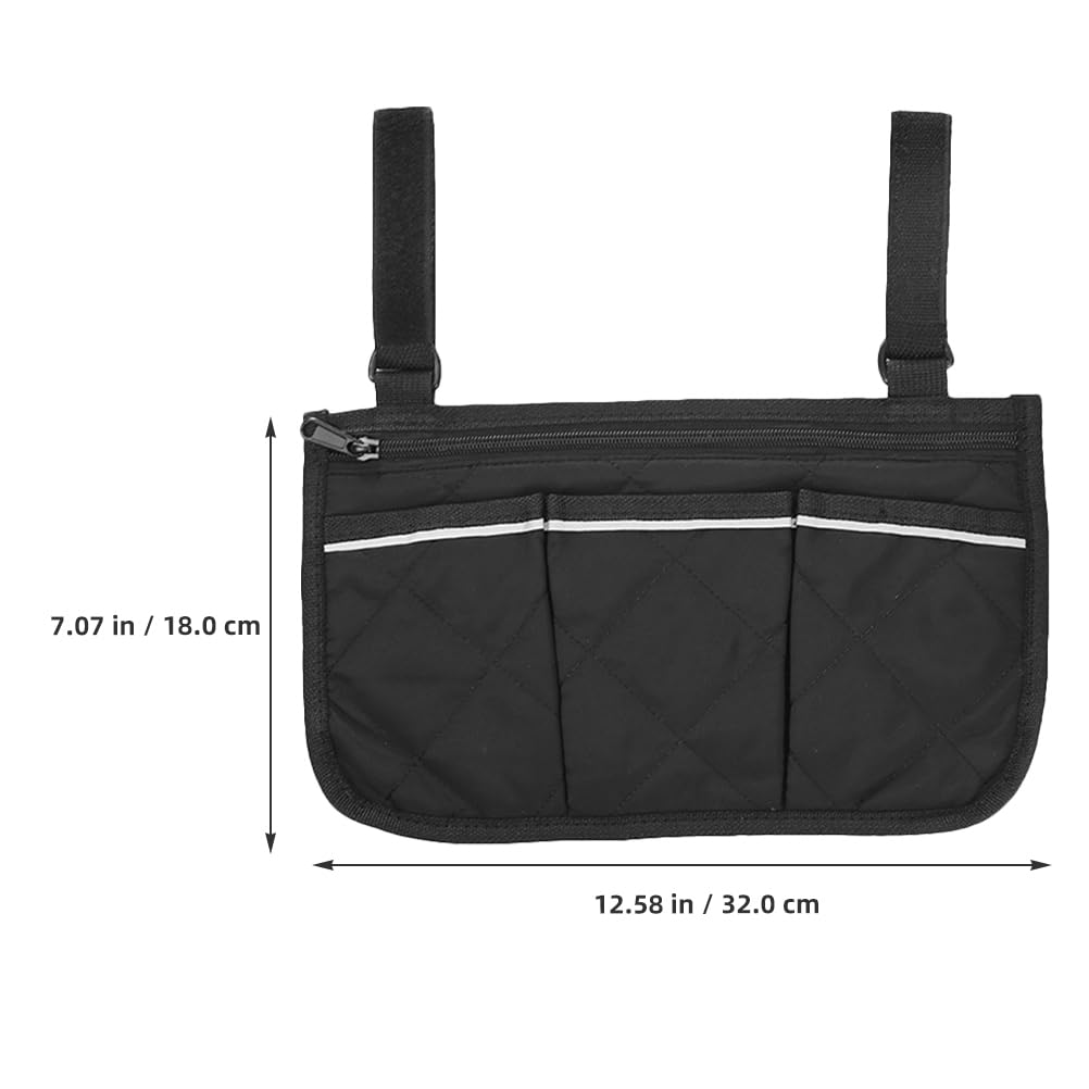 3-Pack Wheelchair Armrest Storage Pouches - Durable Cotton or Mesh Crutch Pocket Organizer for Wheelchairs & Pushchairs - Perfect for Daily Essentials, Medical Supplies & Personal Items