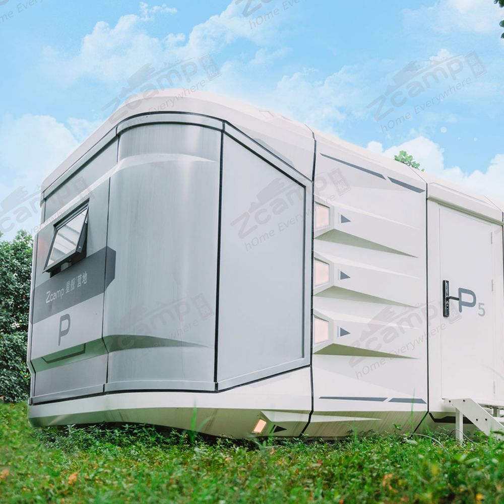 Modern Prefab Tiny House with Spacious Balcony | Zcamp P5 Portable Cabin for Backyard, Vacation & Off-Grid Living | Prefabricated Modular Home for Tiny House Living, Airbnb Rental & Outdoor Retreat