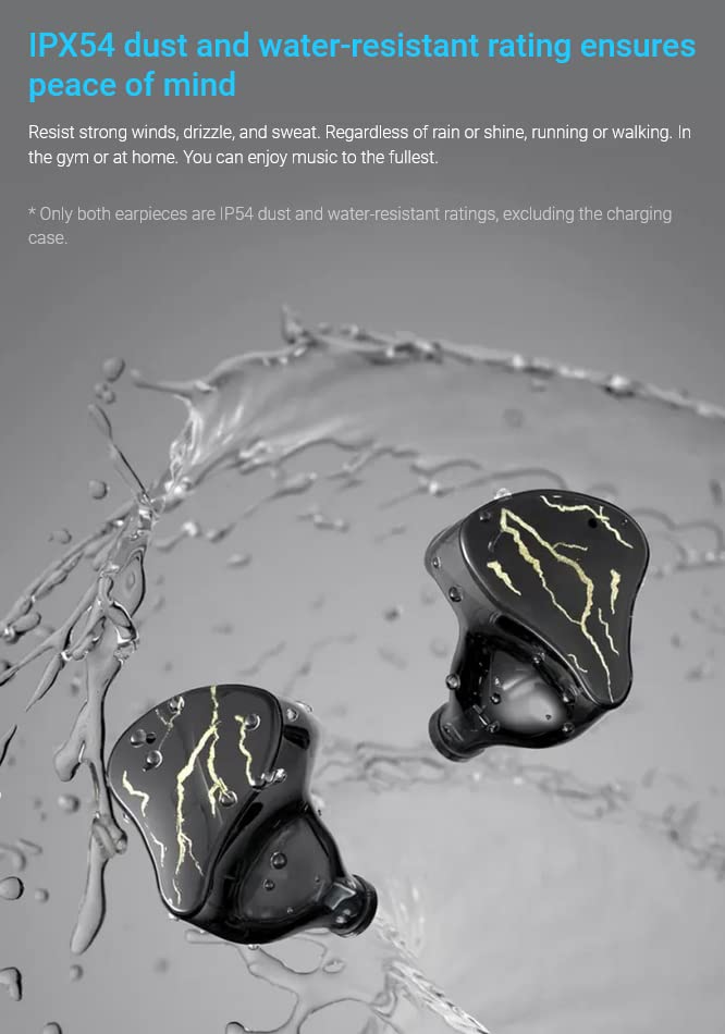 TRN BT350 True Wireless Earbuds with Bluetooth 5.3, HiFi Sound Quality, 30H Playtime, IPX5 Waterproof - Perfect for Gym, Running, Travel & Daily Use