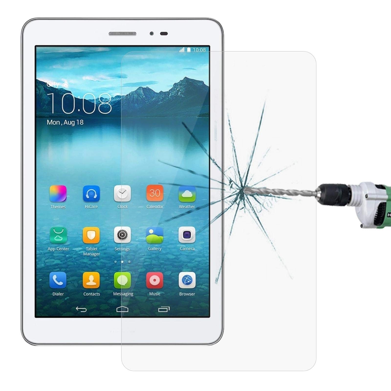YEYOUCAI 8 Inch Universal Tempered Glass Screen Protector - 0.4mm Thin, 9H Hardness, Anti-Scratch & Bubble-Free for Tablets - Perfect for Work, Study & Entertainment