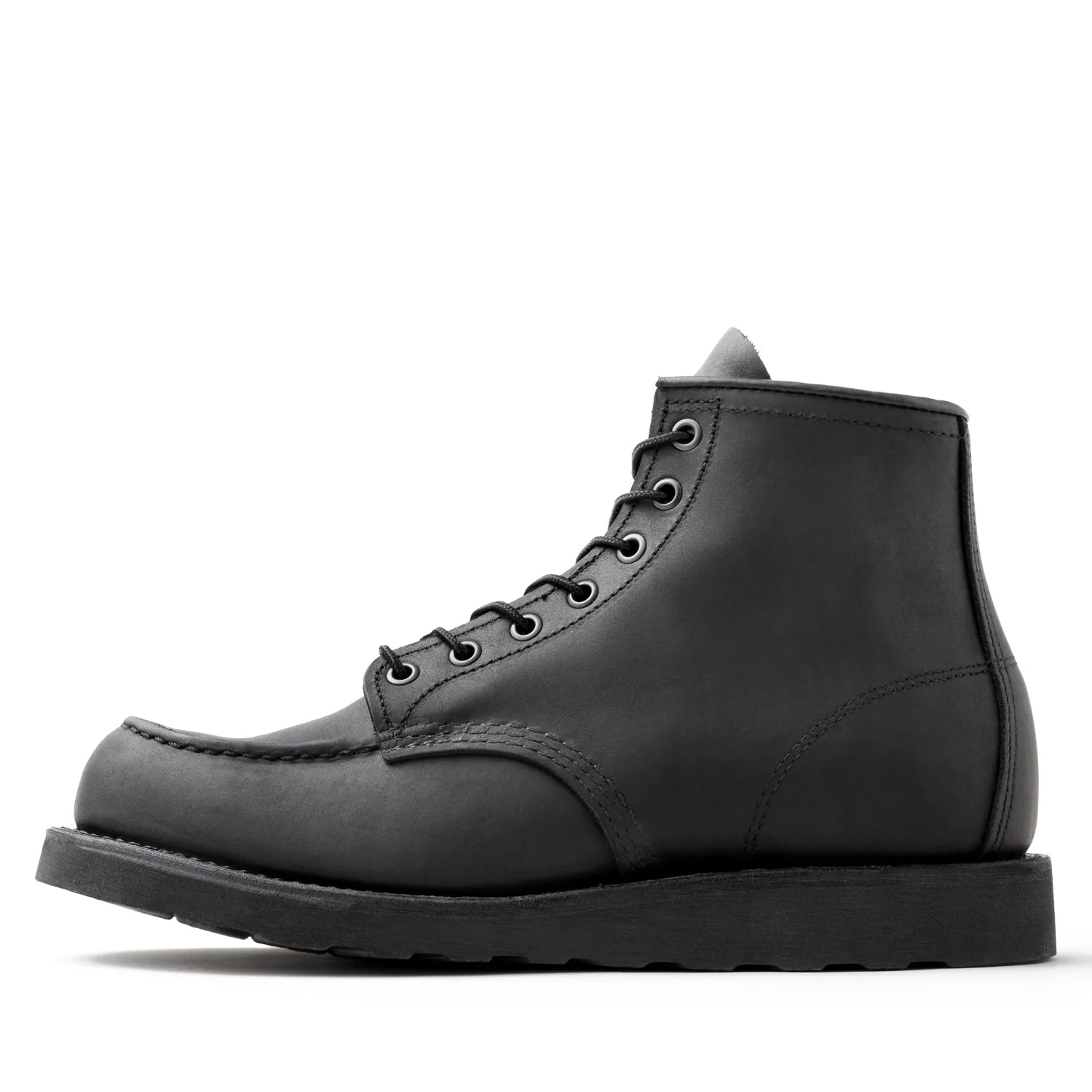 6 Inch MOC 8074 Black Harness Boots - Durable Work Boots for Men, Safety Toe, Slip Resistant - Perfect for Construction, Warehouse & Outdoor Work
