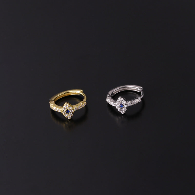 Small Hoop Earrings with Eye Ball Cartilage Design | HSPJ500 | Perfect for Punk, Gothic & Alternative Fashion Styles