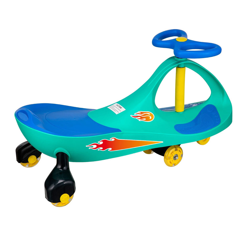 Alex Lightning Glow Rider - Teal & Blue Inertia Powered Ride-On Toy for Kids - Fun Indoor/Outdoor Play Vehicle for Toddlers Ages 2-5 Years