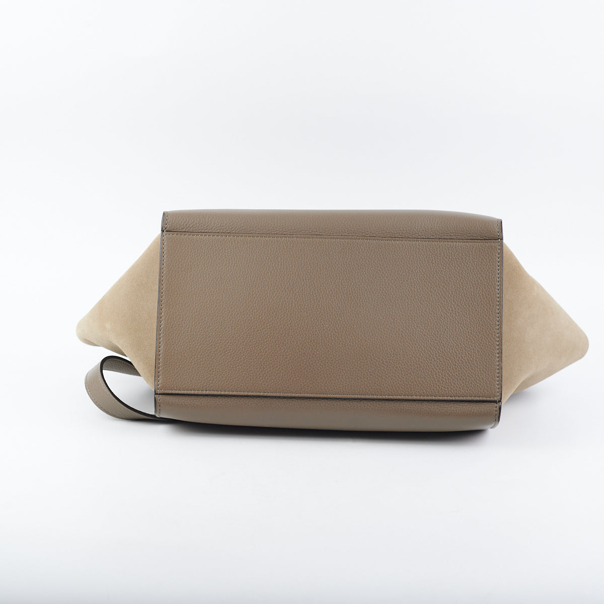 Celine Small Trapeze Handbag in Taupe Leather - Luxury Crossbody Bag for Women, Perfect for Work, Travel & Evening Events