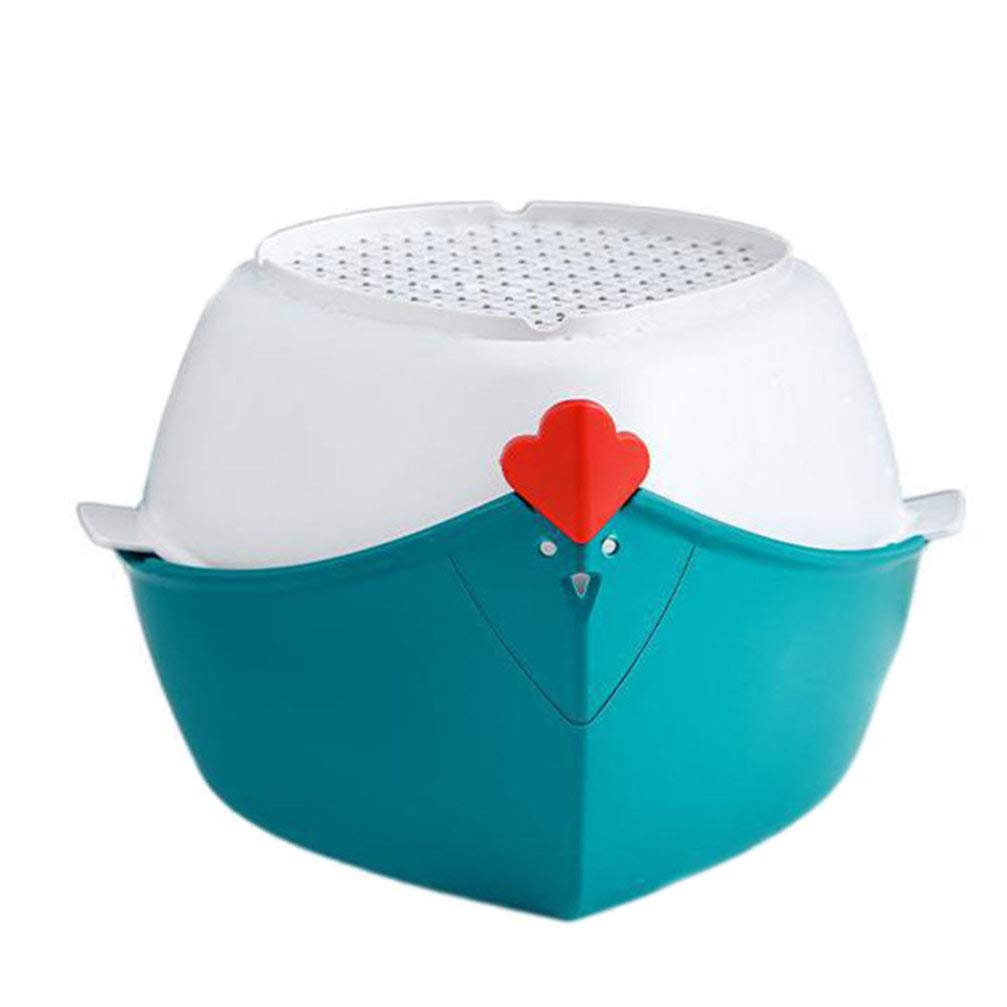 YARDWE 2-in-1 Detachable Strainer Bowl Set - Plastic Colander for Washing Fruits, Vegetables, Mixing & Straining - Perfect for Kitchen, Salad Prep & Cocktail Making